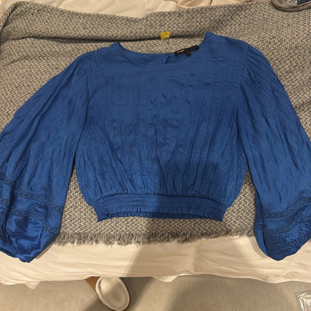 Blue long sleeve top